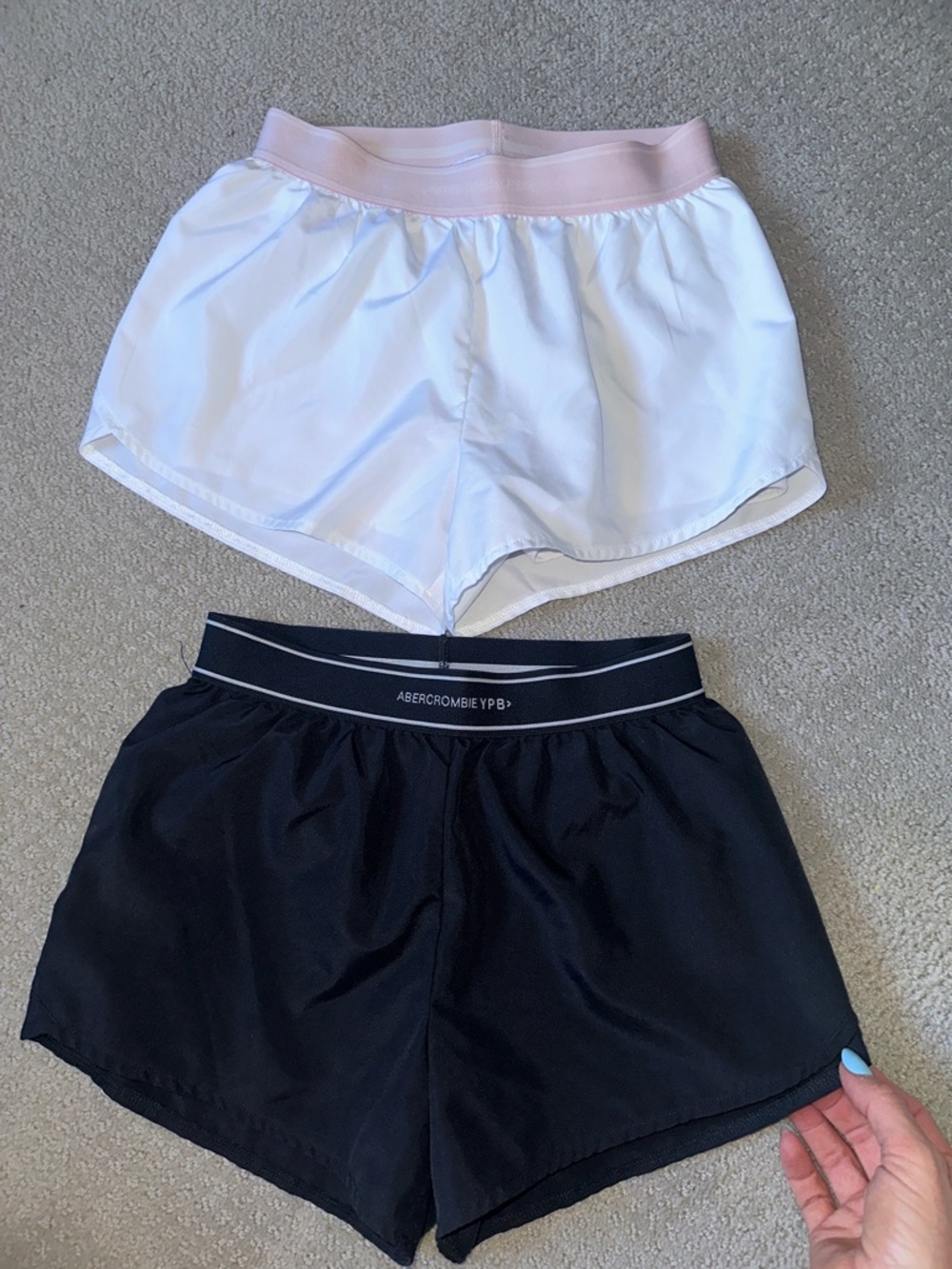 Like New! (2) Abercrombie & Fitch lined athletic shorts 9/10 girls